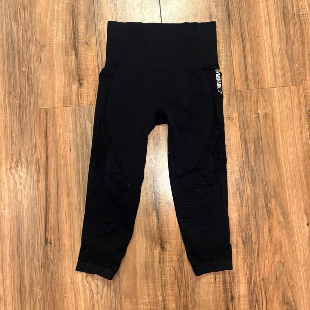 Gymshark Black Leggings with Side Detail